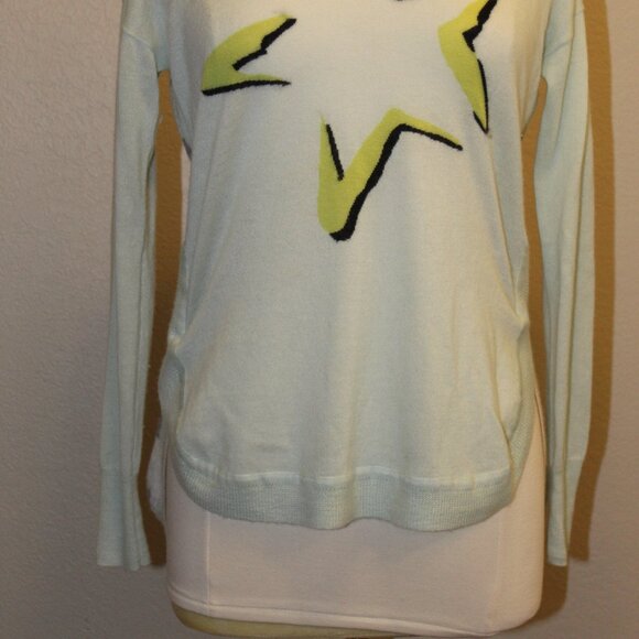 LT Womens 100% Cashmere Star Graphic Long Sleeves Sweater Multi-Color Size Small - Picture 7 of 10